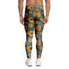 Sunflower Print Men's Leggings-grizzshop