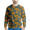 Sunflower Print Men's Sweatshirt-grizzshop