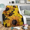 Sunflower Print Pattern Blanket-grizzshop