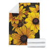 Sunflower Print Pattern Blanket-grizzshop