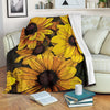 Sunflower Print Pattern Blanket-grizzshop