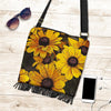 Sunflower Print Pattern Crossbody Bags-grizzshop