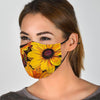 Sunflower Print Pattern Face Mask-grizzshop