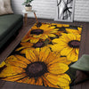Sunflower Print Pattern Floor Mat-grizzshop