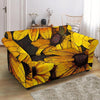 Sunflower Print Pattern Loveseat Cover-grizzshop