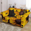 Sunflower Print Pattern Loveseat Cover-grizzshop