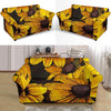 Sunflower Print Pattern Loveseat Cover-grizzshop