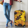 Sunflower Print Pattern Luggage Cover Protector-grizzshop