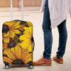 Sunflower Print Pattern Luggage Cover Protector-grizzshop