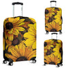 Sunflower Print Pattern Luggage Cover Protector-grizzshop