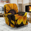 Sunflower Print Pattern Recliner Cover-grizzshop