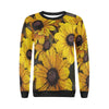 Sunflower Print Pattern Women Crewneck Sweatshirt-grizzshop