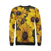 Sunflower Print Pattern Women Crewneck Sweatshirt-grizzshop