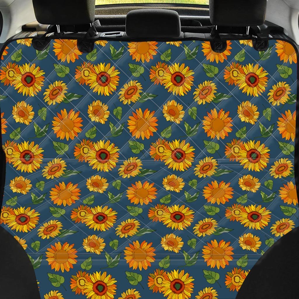 Sunflower Print Pet Car Seat Cover-grizzshop