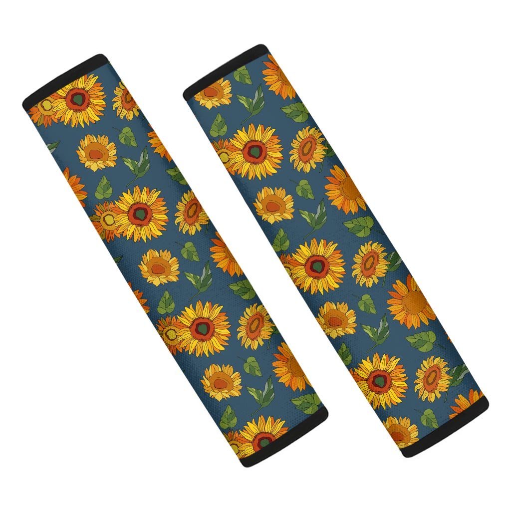 Sunflower Print Seat Belt Cover-grizzshop