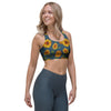 Sunflower Print Sports Bra-grizzshop