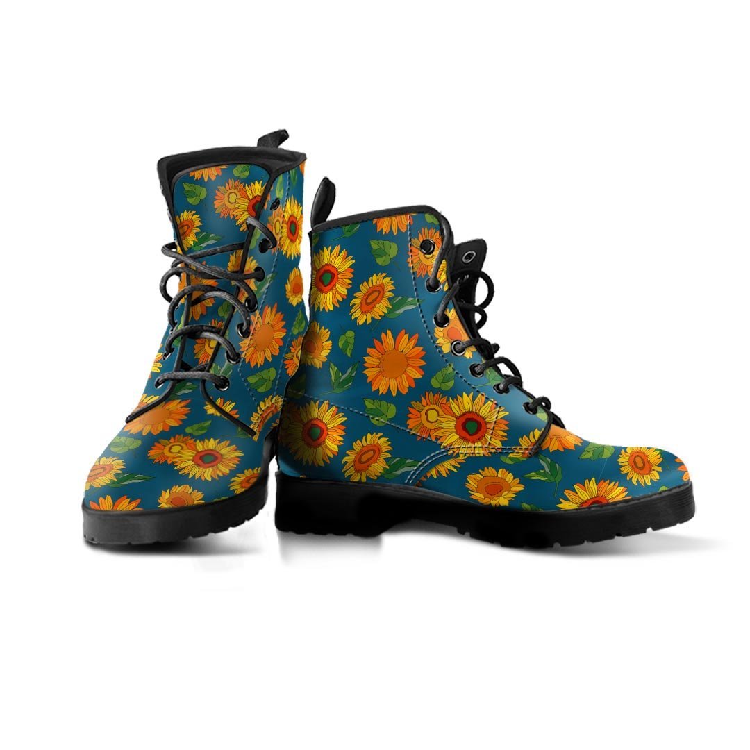 Sunflower Print Women's Boots-grizzshop