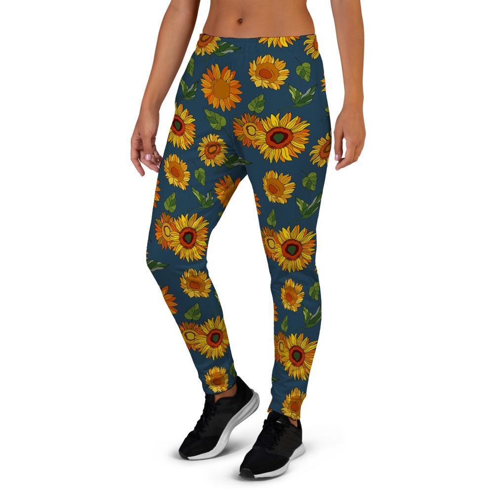 Sunflower Print Women's Joggers-grizzshop