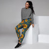 Sunflower Print Women's Joggers-grizzshop