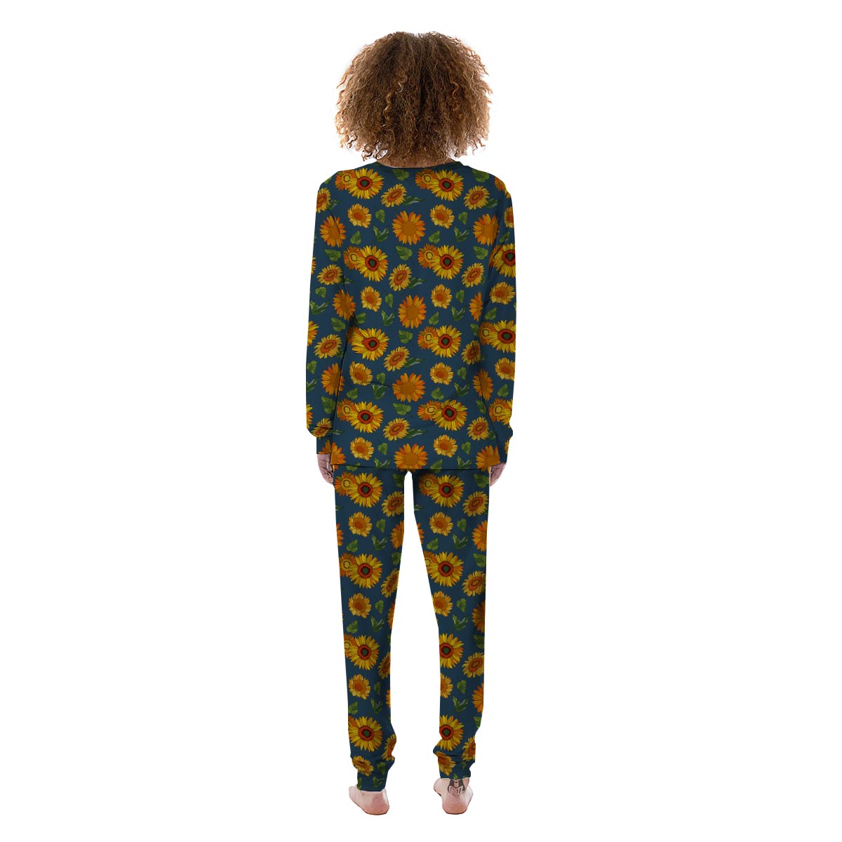 Sunflower Print Women's Pajamas-grizzshop