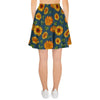 Sunflower Print Women's Skirt-grizzshop