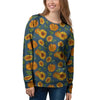 Sunflower Print Women's Sweatshirt-grizzshop