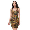 Sunflower Psychedelic Bodycon Dress-grizzshop