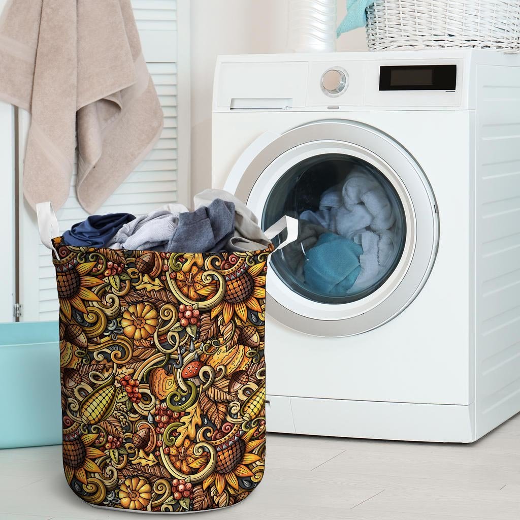 Sunflower Psychedelic Laundry Basket-grizzshop