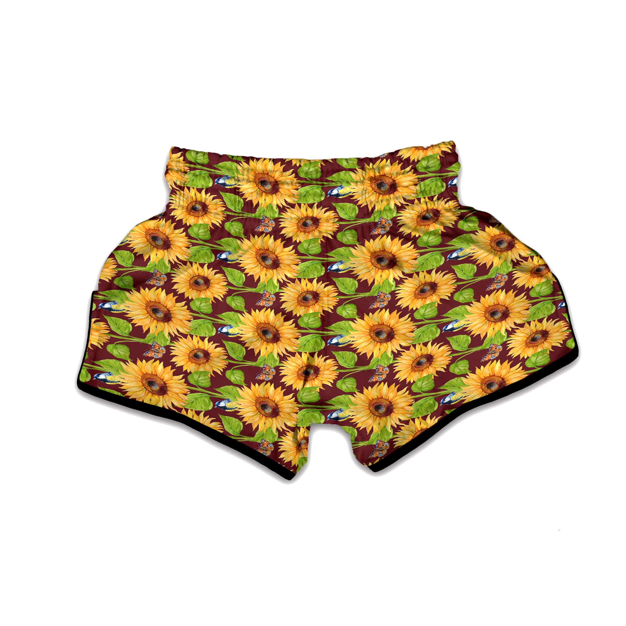 Sunflower Psychedelic Muay Thai Boxing Shorts-grizzshop