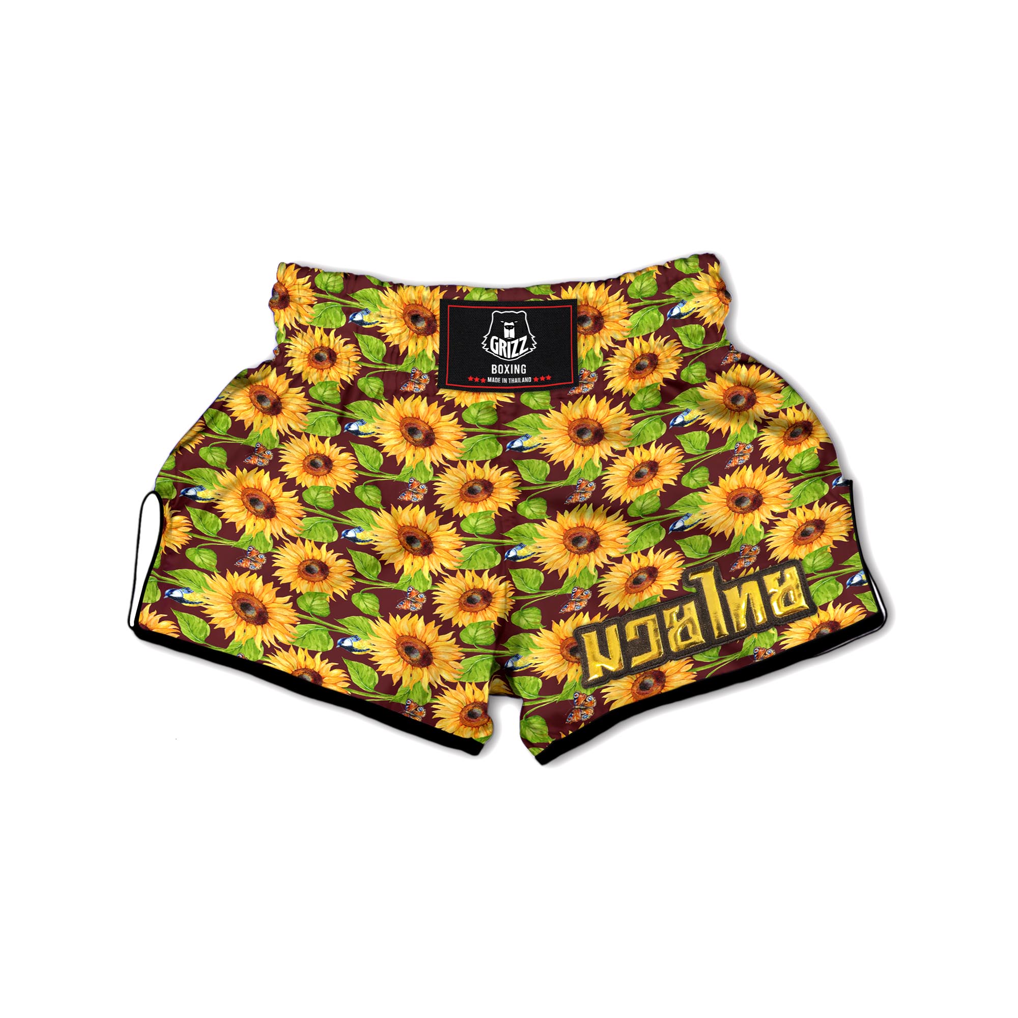 Sunflower Psychedelic Muay Thai Boxing Shorts-grizzshop
