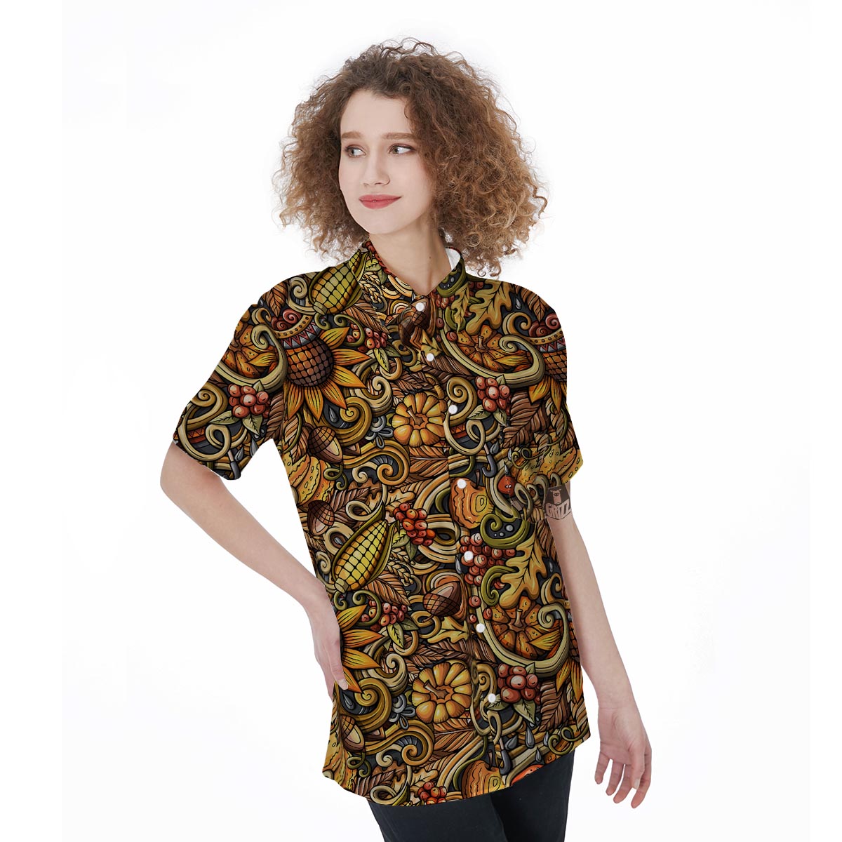 Sunflower Psychedelic Women's Short Sleeve Shirts-grizzshop