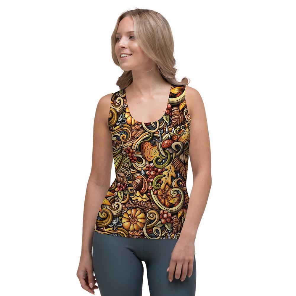 Sunflower Psychedelic Women's Tank Top-grizzshop