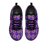 Sunflower Purple Print Pattern Black Sneaker-grizzshop