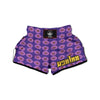 Sunflower Purple Print Pattern Muay Thai Boxing Shorts-grizzshop