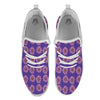 Sunflower Purple Print Pattern White Athletic Shoes-grizzshop