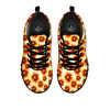 Sunflower Red Autumn Print Pattern Black Sneaker-grizzshop