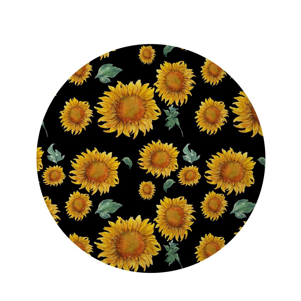 Sunflower Round Rug-grizzshop