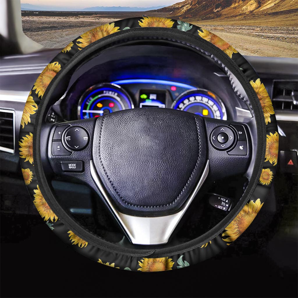 Sunflower Steering Wheel Cover-grizzshop