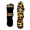 Sunflower Stripe Print Pattern Muay Thai Shin Guards-grizzshop