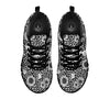 Sunflower White And Black Print Pattern Black Sneaker-grizzshop