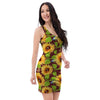 Sunflower With Bird And Butterfly Bodycon Dress-grizzshop