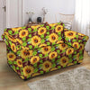 Sunflower With Bird And Butterfly Loveseat Cover-grizzshop