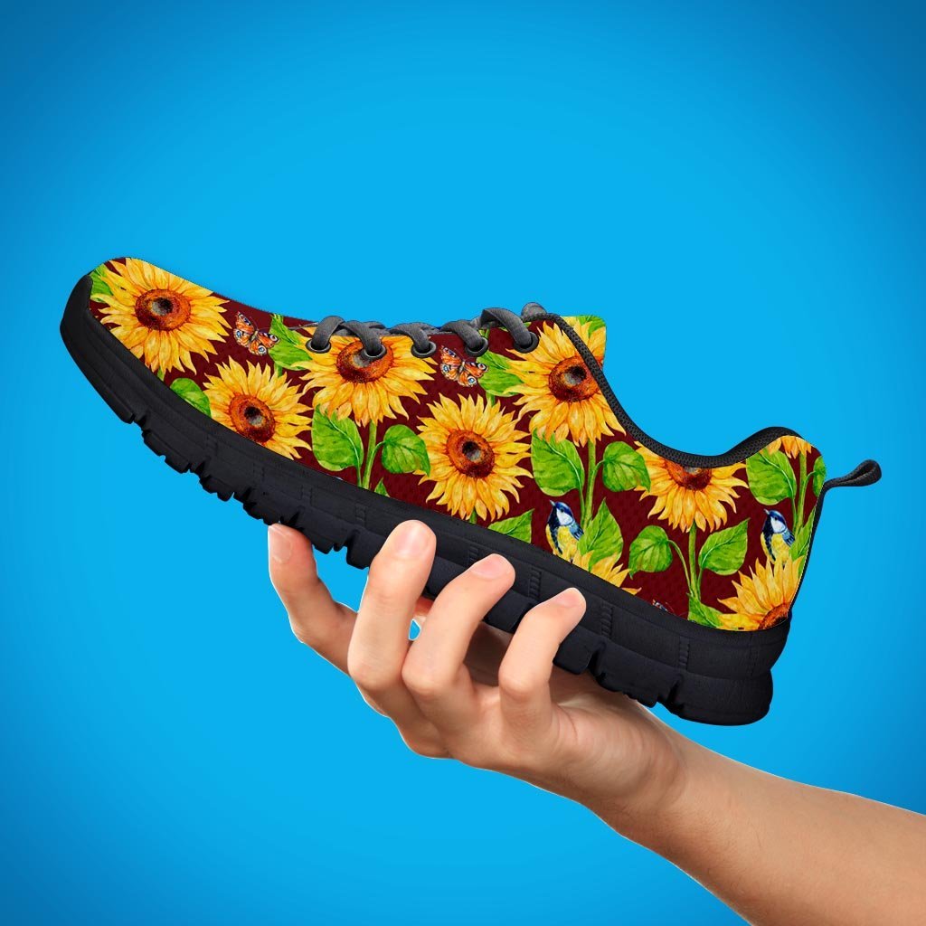 Sunflower With Bird And Butterfly Men's Sneakers-grizzshop