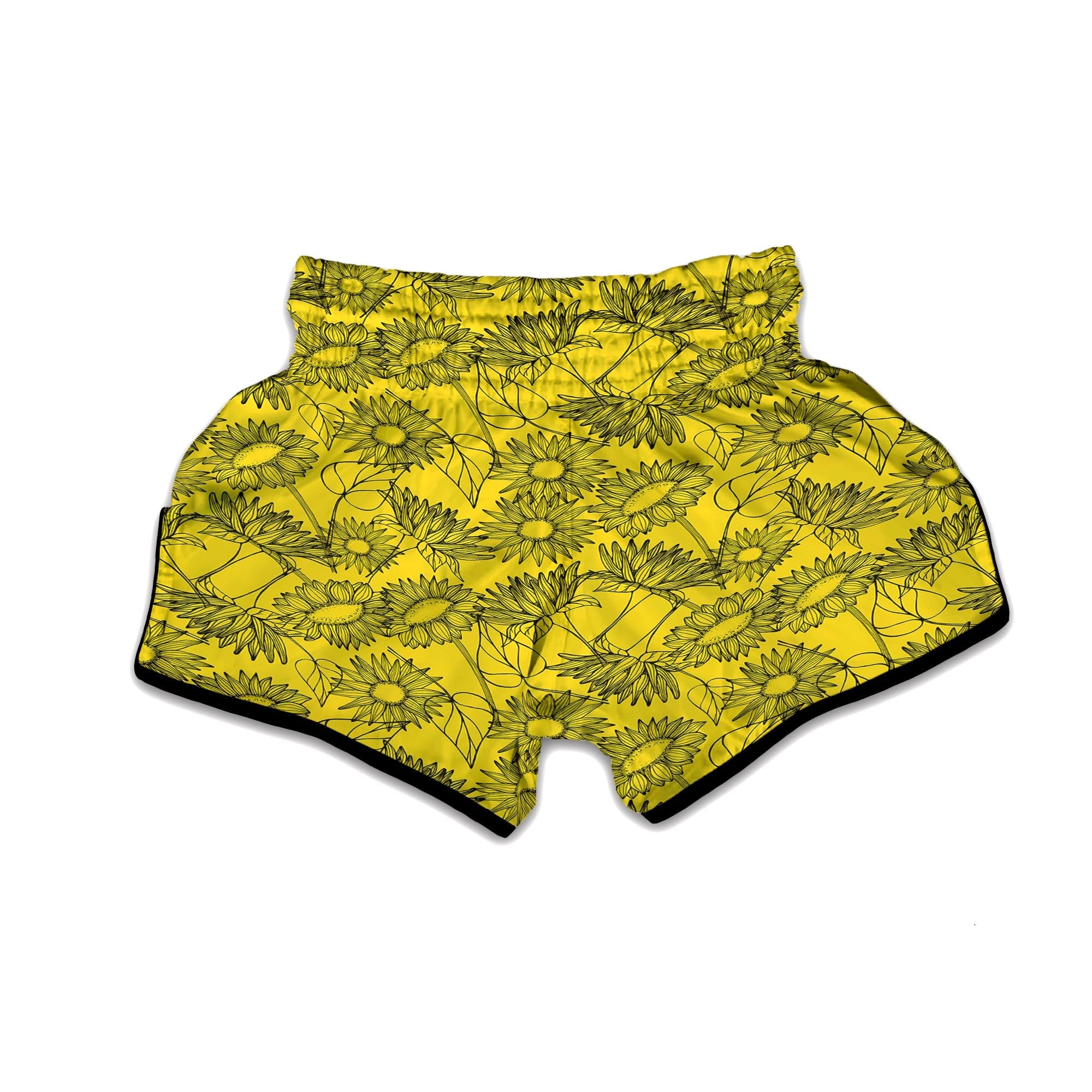 Sunflower With Bird And Butterfly Muay Thai Boxing Shorts-grizzshop