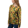 Sunflower With Bird And Butterfly Women's Sweatshirt-grizzshop