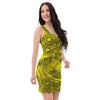 Sunflower Yellow Print Bodycon Dress-grizzshop