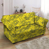 Sunflower Yellow Print Loveseat Cover-grizzshop