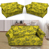 Sunflower Yellow Print Loveseat Cover-grizzshop