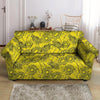 Sunflower Yellow Print Loveseat Cover-grizzshop