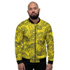 Sunflower Yellow Print Men's Bomber Jacket-grizzshop